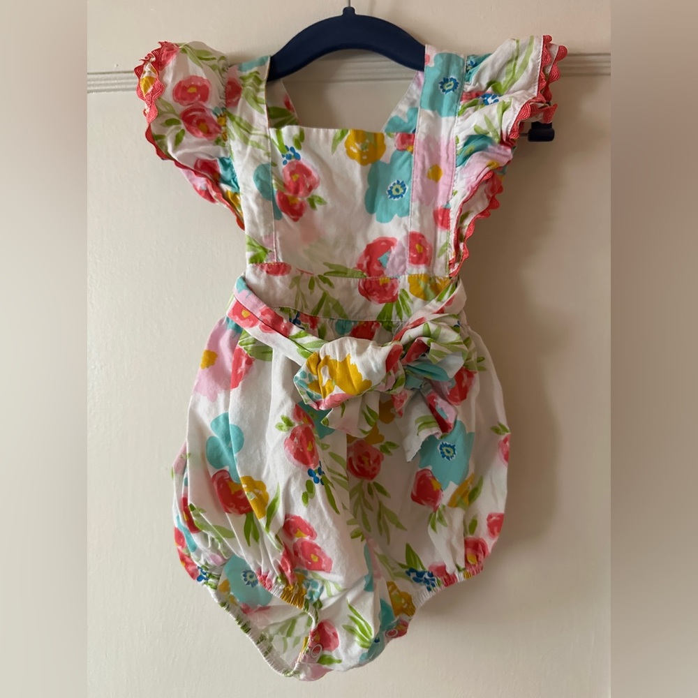 Floral Kids Romper Sage and Lilly